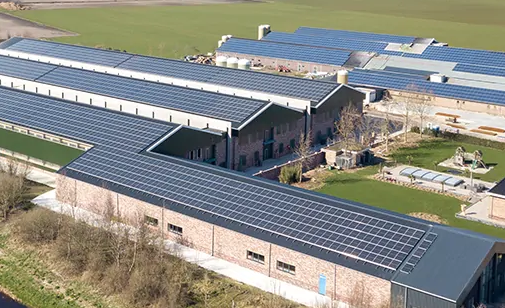 panales asolares tejado granja